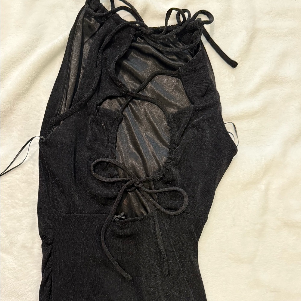 🖤 VICI Black Open-Back Midi Dress 🖤 Sz Small NWT - Picture 2 of 6